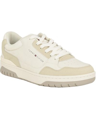 Tommy Hilfiger Novian Lace Up Fashion Sneakers - White