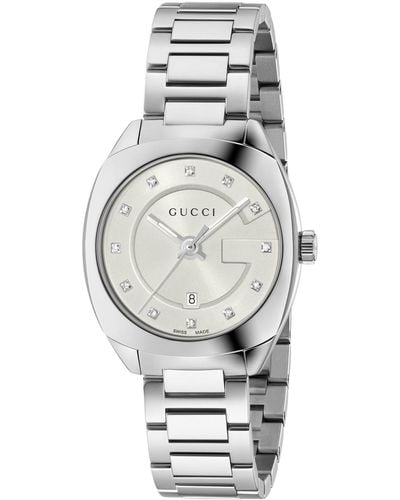 Gucci gg2570 Diamond Accent Stainless Steel Bracelet Watch 29mm - Gray