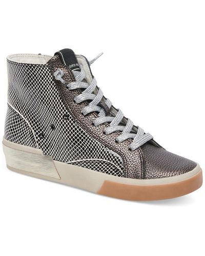 Dolce Vita Zohara High-top Lace-up Sneakers - Gray
