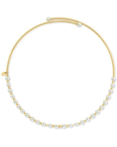 Effy Effy® Cultured Freshwater Pearl (4-1/2mm) Choker Necklace In 14k Gold - Metallic