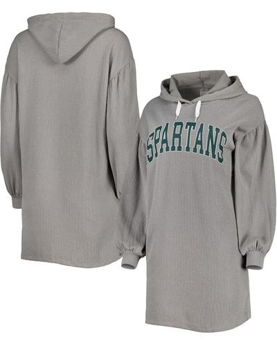 Gameday Couture Michigan State Spartans Game Winner Vintage-like Wash Tri-blend Dress - Gray