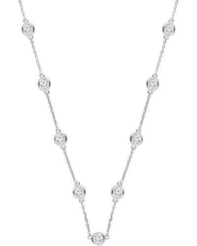 Badgley Mischka Lab Grown Diamond Statement Necklace (6 Ct. T.w. - Metallic