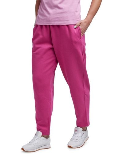 Reebok Lux Fleece Mid-rise Pull-on jogger Sweatpants - Pink
