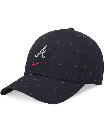 Nike Navy Atlanta Braves Primetime Print Club Adjustable Hat - Blue