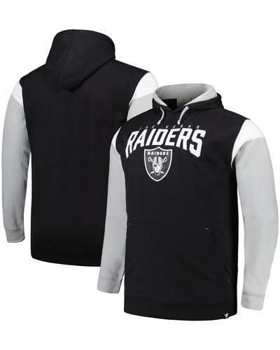 Profile Las Vegas Raiders Big And Tall Trench Battle Pullover Hoodie - Black