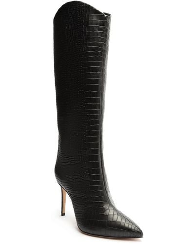 SCHUTZ SHOES Maryana Over The Knee Leather Boot - Black