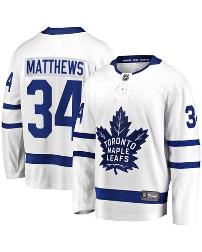 Fanatics Auston Matthews Toronto Maple Leafs Away Premier Breakaway Player Jersey - Blue