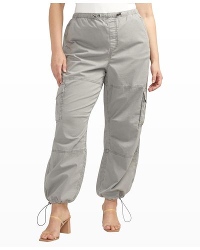 Silver Jeans Co. Plus Size Parachute Cargo Pant - Gray