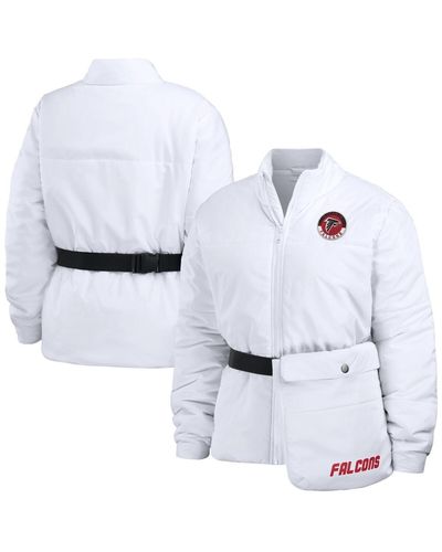WEAR by Erin Andrews Atlanta Falcons Packaway Full-zip Puffer Jacket - White