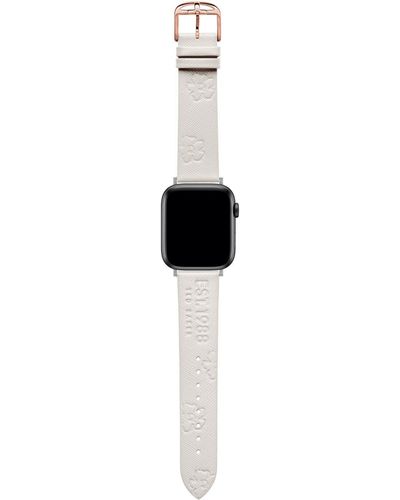 Ted Baker Ted Magnolia Color Leather Strap - White