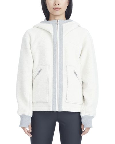 Marc New York Andrew Marc Sport Bonded Faux Sherpa Jacket - White
