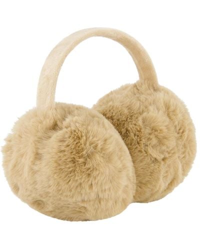 Laundry by Shelli Segal Stylish Oversized Solid Faux Fur Earmuff - Natural