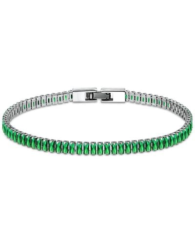 Giani Bernini Cubic Zirconia Baguette Tennis Bracelet - Green