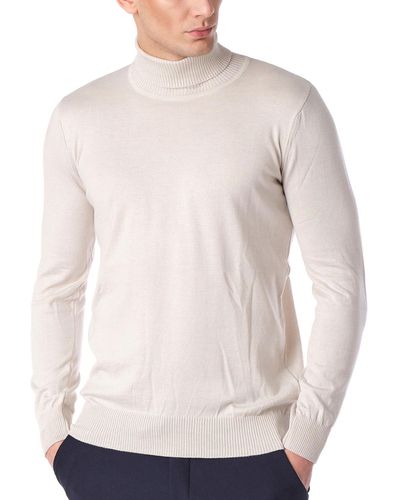 Ron Tomson Modern Roll Neck Sweater - Natural