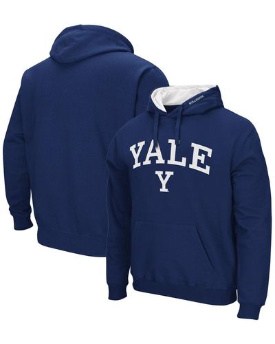 Colosseum Athletics Yale Bulldogs Arch And Logo Pullover Hoodie - Blue