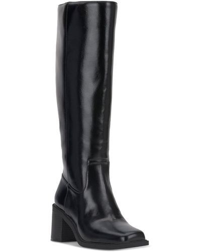 INC International Concepts Mariah Knee High Dress Boots - Black