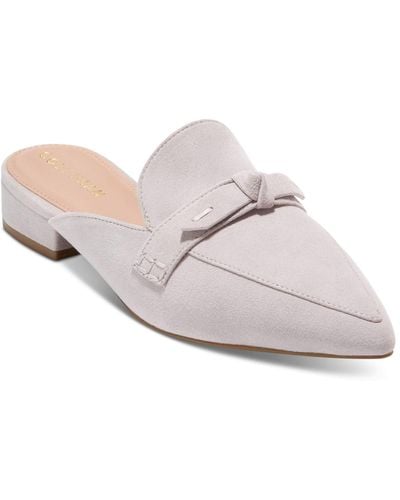 Cole Haan Piper Bow Pointed-toe Flat Mules - White
