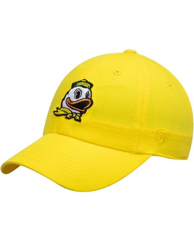 Top Of The World Oregon Ducks Primary Logo Staple Adjustable Hat - Yellow