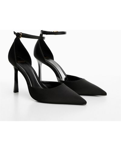 Mango Ankle-cuff Heel Shoes - Black