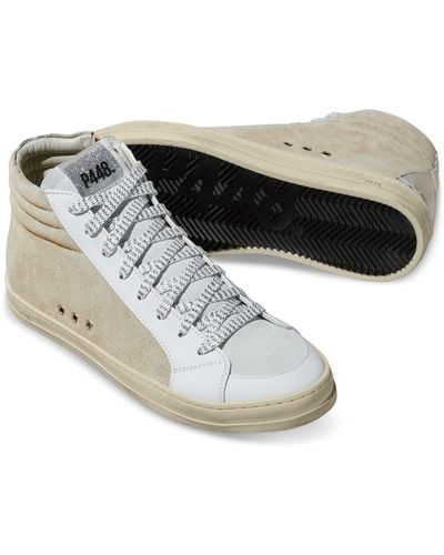 P448 Skate Lace-up High Top Sneakers - White
