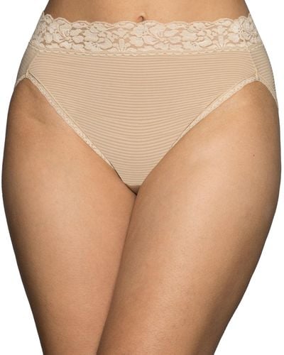 Vanity Fair Flattering Lace Hi-cut Panty Underwear 13280 - Brown