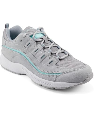 Easy Spirit Romy Round Toe Casual Lace Up Walking Shoes - Gray