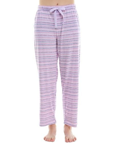 Roudelain Printed Drawstring Pajama Pants - Purple