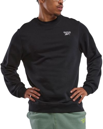 Reebok Identity Vector Regular-fit Logo-print Fleece Sweatshirt - Gray