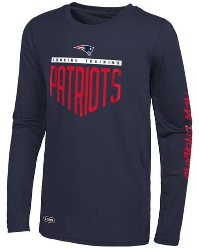 Outerstuff New England Patriots Impact Long Sleeve T-shirt - Blue