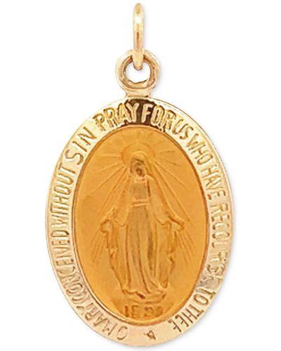 Macy's Oval Miraculous Medal Pendant - Metallic