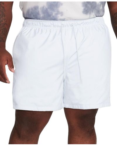 Nike Club Flow Relaxed-fit 6" Drawstring Shorts - White
