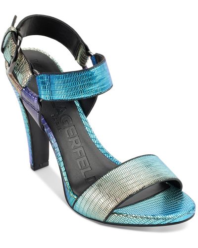 Karl Lagerfeld Cieone Ankle-strap Sandals - Blue