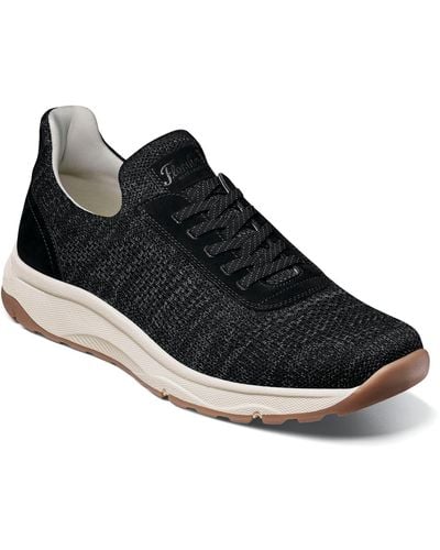 Florsheim Satellite Knit Elastic Lace Slip On Sneaker - Black