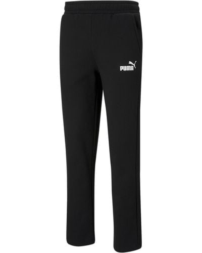 PUMA Slim-fit Logo-print Fleece Sweatpants - Black