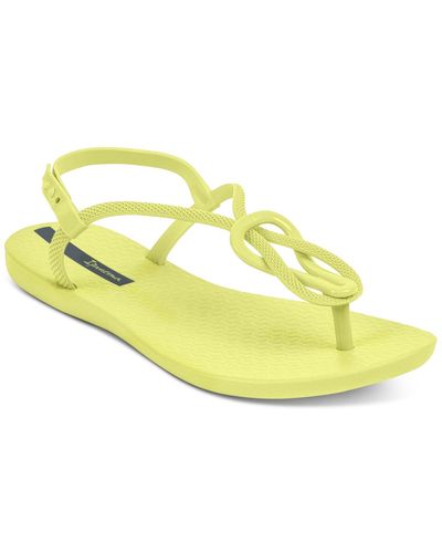 Ipanema Trendy T-strap Flat Sandals - Yellow