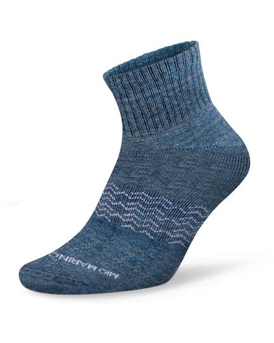Mio Marino Moisture Control Low Cut Ankle Socks 1 Pack - Blue