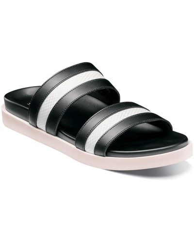 Stacy Adams Metro Double Strap Slide Sandal - Black