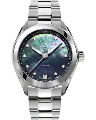 Alpina Swiss Comtesse Diamond-accent Bracelet Watch 34mm - Gray