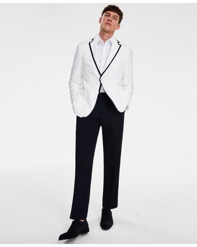 Tommy Hilfiger Modern-fit Tipped Weave Sport Coat - White