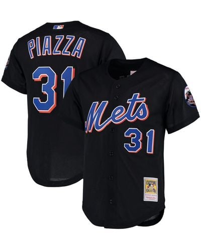 Mitchell & Ness Mike Piazza New York Mets Cooperstown Collection Mesh Batting Practice Jersey - Black