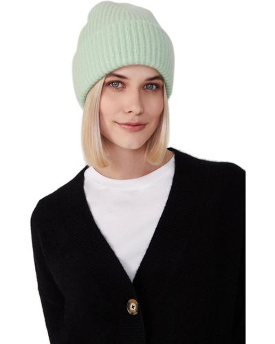 Style Republic 100% Pure Cashmere Chunky Knit Beanie - Black