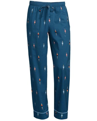 Lands' End Essential Pajama Pants - Blue