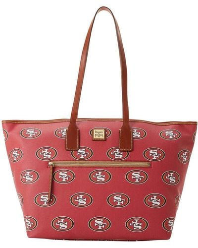 Dooney & Bourke San Francisco 49ers Sporty Monogram Large Zip Tote Bag - Red