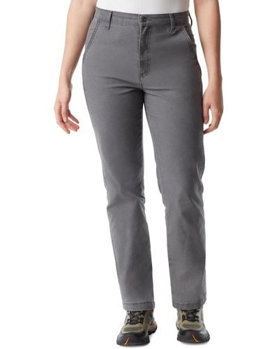 BASS OUTDOOR High-rise Slim-fit Ankle Pants - Gray
