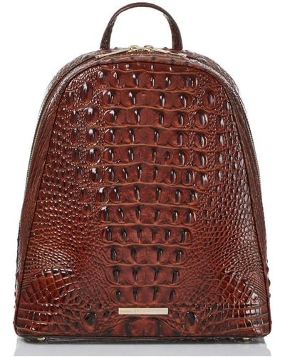 Brahmin Nola Leather Backpack - Red