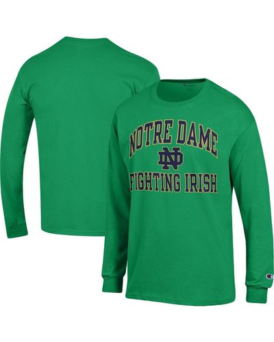 Champion Notre Dame Fighting Irish High Motor Long Sleeve T-shirt - Green