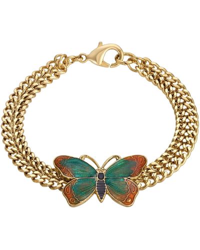 2028 Gold-tone Butterfly Statement Bracelet - Metallic