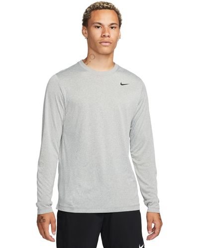 Nike Relaxed-fit Long-sleeve Fitness T-shirt - White