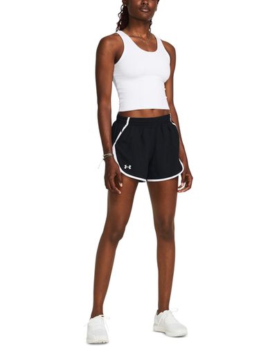 Under Armour Fly By Mesh-panel Running Shorts - Black