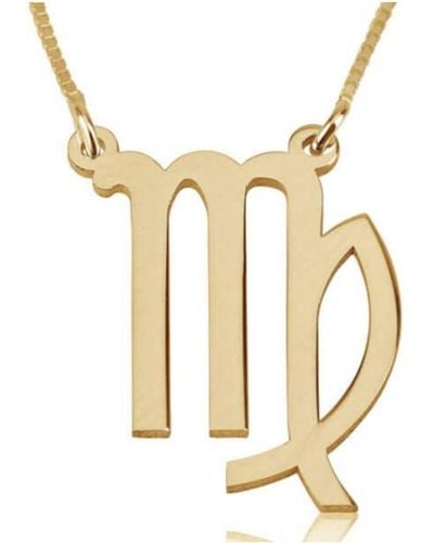 Melanie Marie Virgo Zodiac Necklace - Metallic